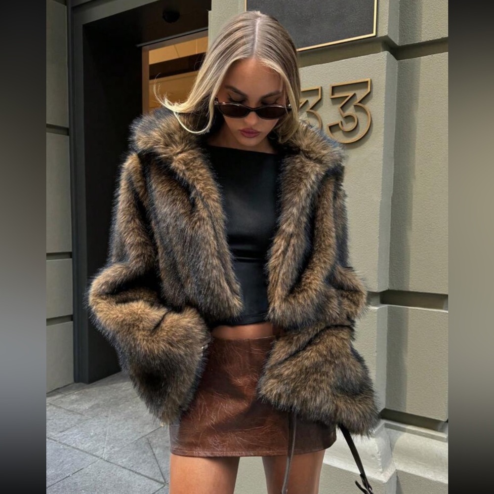 Luxurious Vintage Vegan Fur Jacket